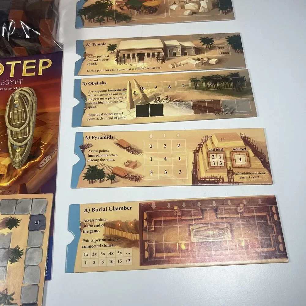 Imhotep Builder of Egypt Board Game by Thames & Kosmos - Gently Used 100%